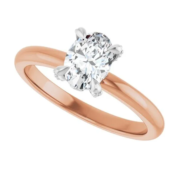 Claw-Prong Accented Engagement Ring Image 5 Vulcan's Forge LLC KANSAS CITY, MO