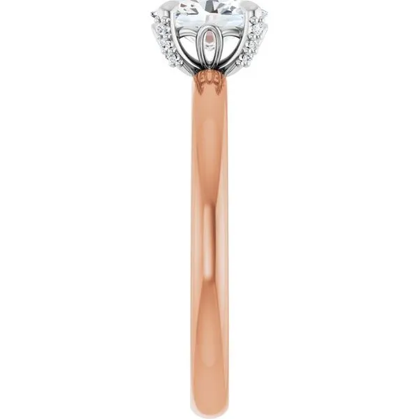 Claw-Prong Accented Engagement Ring Image 4 Clater Jewelers Louisville, KY