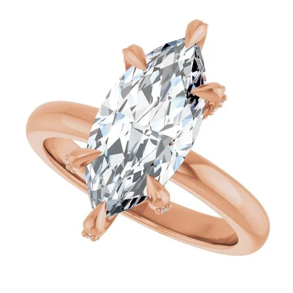 Claw-Prong Accented Engagement Ring Image 5 Don's Jewelry & Design Washington, IA