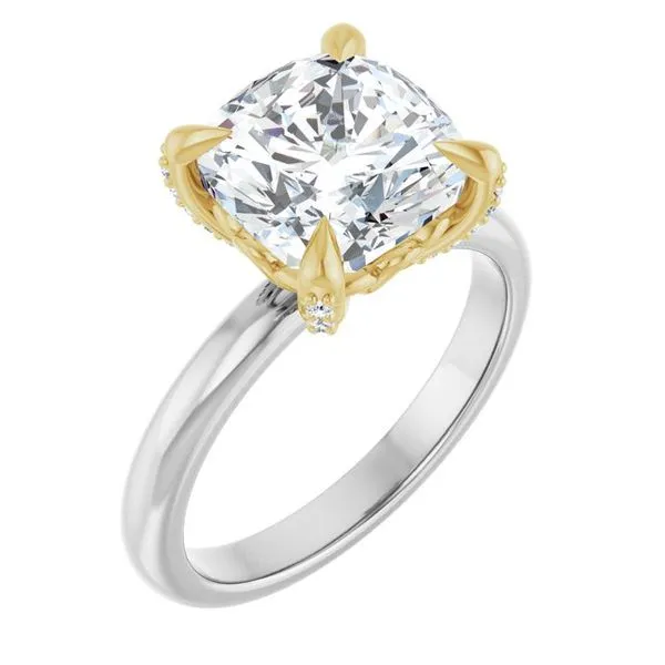 Claw-Prong Accented Engagement Ring The Jewelry Source El Segundo, CA