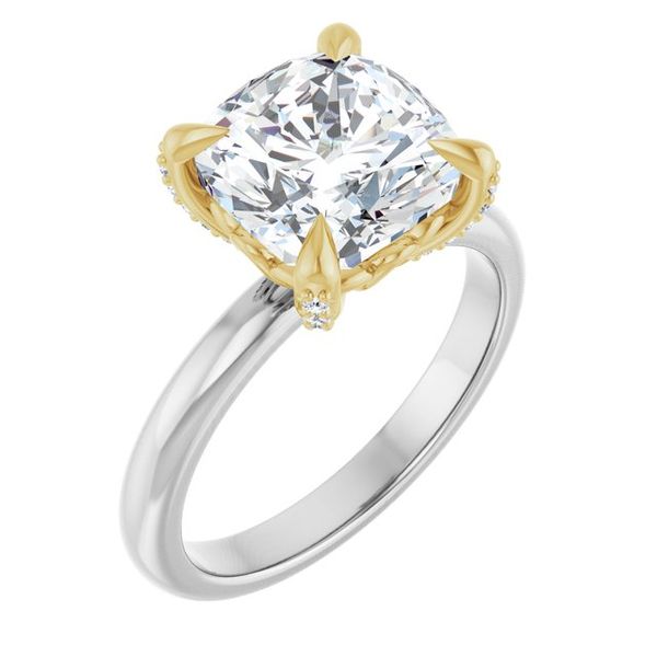 Claw-Prong Accented Engagement Ring