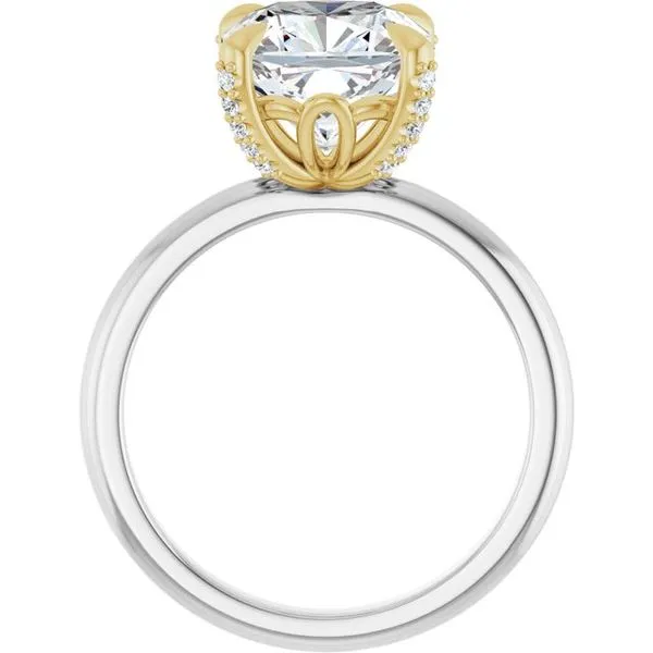Claw-Prong Accented Engagement Ring Image 2 Don's Jewelry & Design Washington, IA