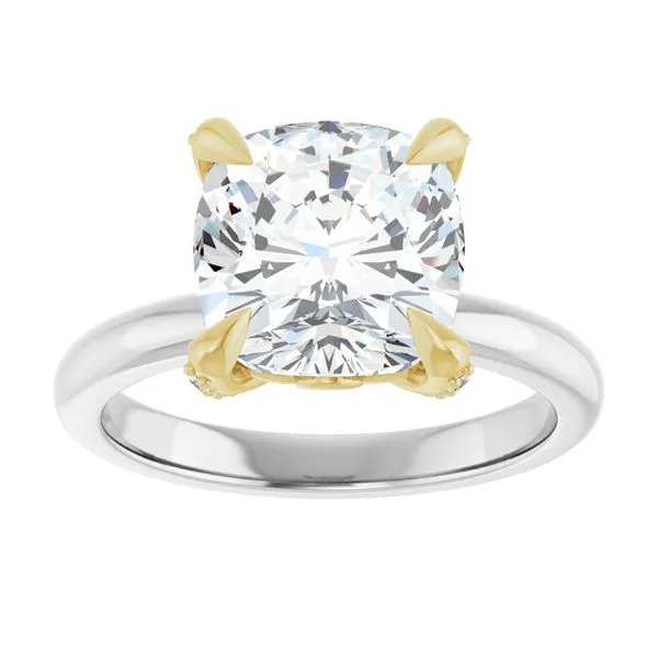 Claw-Prong Accented Engagement Ring Image 3 Vulcan's Forge LLC KANSAS CITY, MO