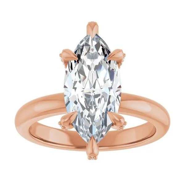 Claw-Prong Accented Engagement Ring Image 3 Don's Jewelry & Design Washington, IA