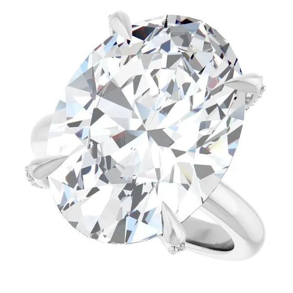 Claw-Prong Accented Engagement Ring Image 5 J. West Jewelers Round Rock, TX