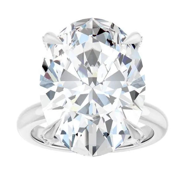 Claw-Prong Accented Engagement Ring Image 3 Jimmy Smith Jewelers Decatur, AL