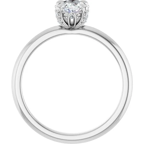 Claw-Prong Accented Engagement Ring Image 2 JF Jones Jewelers Rochester, NY