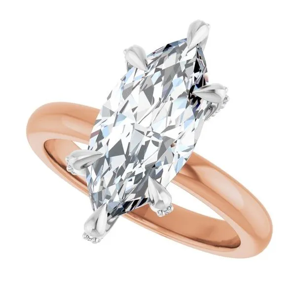 Claw-Prong Accented Engagement Ring Image 5 JF Jones Jewelers Rochester, NY