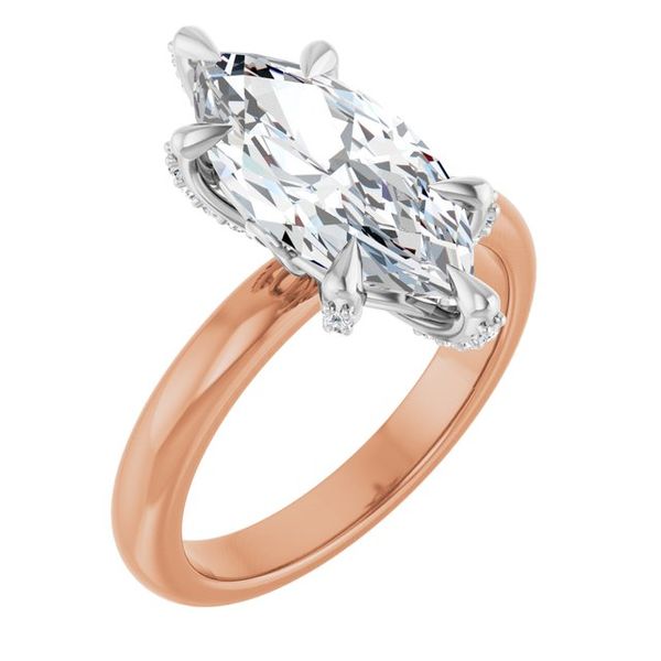 Claw-Prong Accented Engagement Ring