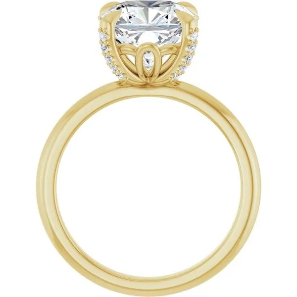 Claw-Prong Accented Engagement Ring Image 2 Don's Jewelry & Design Washington, IA