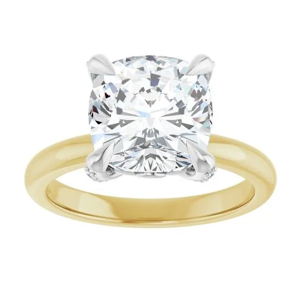 Claw-Prong Accented Engagement Ring Image 3 Clater Jewelers Louisville, KY