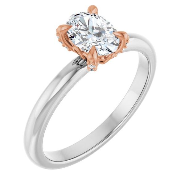 Claw-Prong Accented Engagement Ring