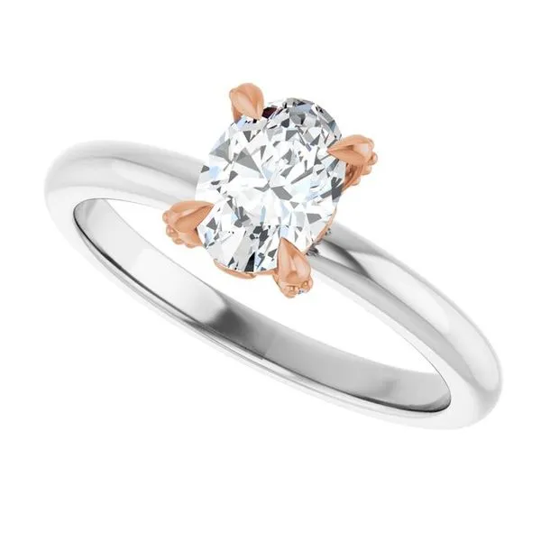 Claw-Prong Accented Engagement Ring Image 5 Clater Jewelers Louisville, KY
