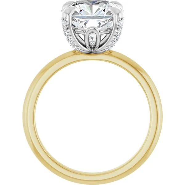 Claw-Prong Accented Engagement Ring Image 2 Don's Jewelry & Design Washington, IA