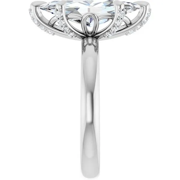 Claw-Prong Accented Engagement Ring Image 4 Mark Jewellers La Crosse, WI