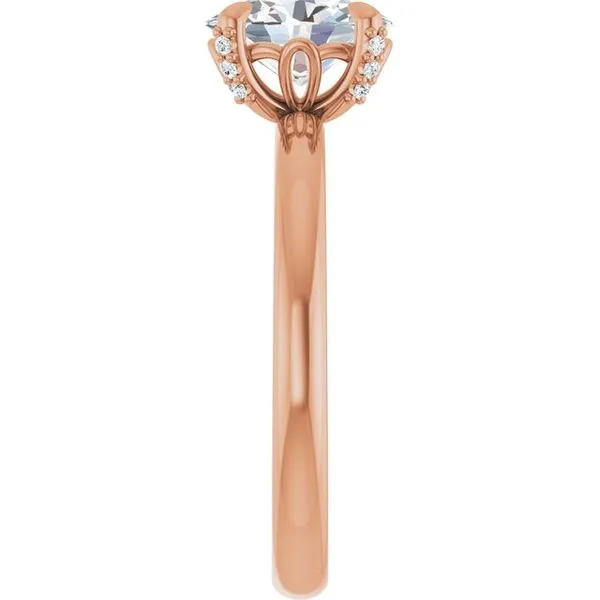 Claw-Prong Accented Engagement Ring Image 4 Jimmy Smith Jewelers Decatur, AL