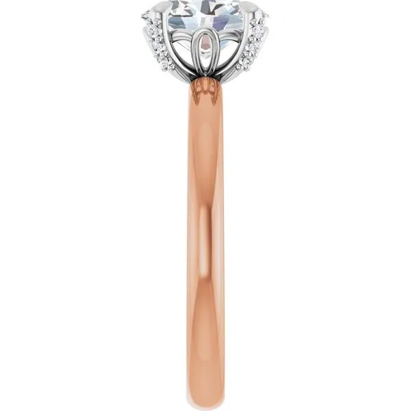 Claw-Prong Accented Engagement Ring Image 4 JF Jones Jewelers Rochester, NY