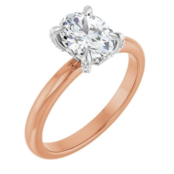 Claw-Prong Accented Engagement Ring Austin's Fine Diamonds & Jewelry Lyndhurst, NJ