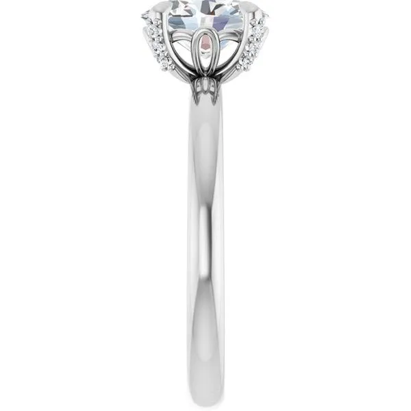 Claw-Prong Accented Engagement Ring Image 4 Jimmy Smith Jewelers Decatur, AL