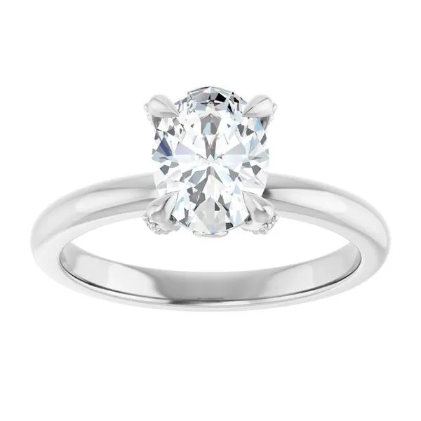 Claw-Prong Accented Engagement Ring Image 3 Clater Jewelers Louisville, KY