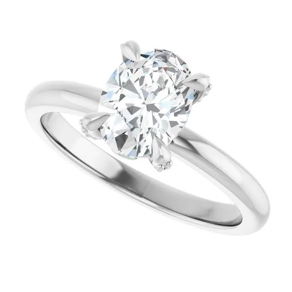 Claw-Prong Accented Engagement Ring Image 5 Northwood Jewelers Northwood, OH