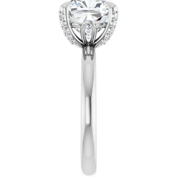 Claw-Prong Accented Engagement Ring Image 4 JF Jones Jewelers Rochester, NY