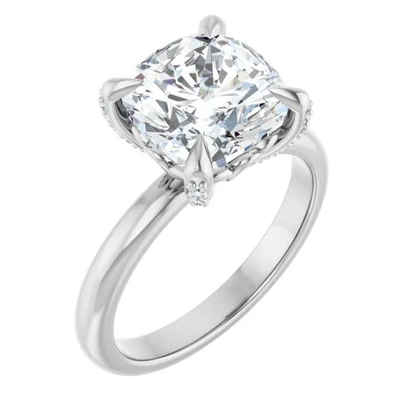 Claw-Prong Accented Engagement Ring Austin's Fine Diamonds & Jewelry Lyndhurst, NJ