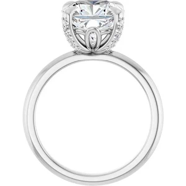 Claw-Prong Accented Engagement Ring Image 2 Don's Jewelry & Design Washington, IA