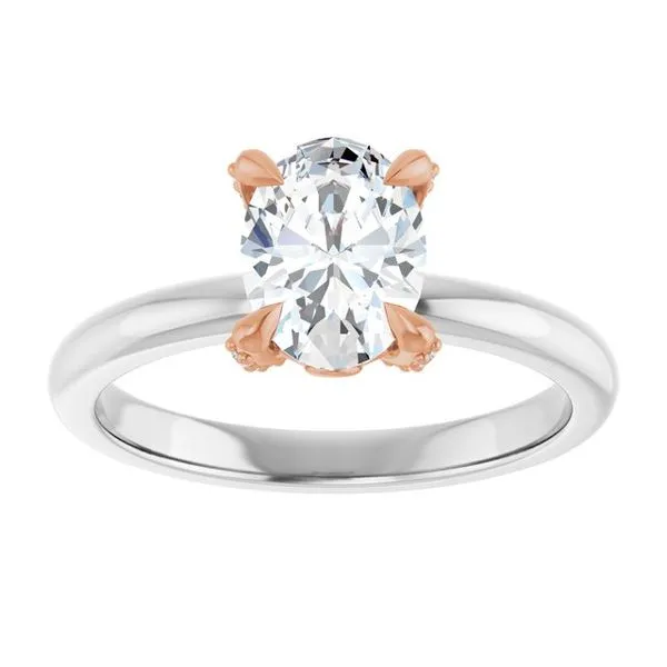 Claw-Prong Accented Engagement Ring Image 3 Austin's Fine Diamonds & Jewelry Lyndhurst, NJ