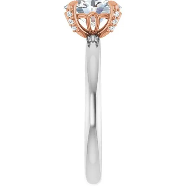 Claw-Prong Accented Engagement Ring Image 4 Arezzo Jewelers Elmwood Park, IL