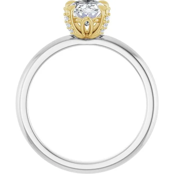 Claw-Prong Accented Engagement Ring Image 2 The Jewelry Source El Segundo, CA