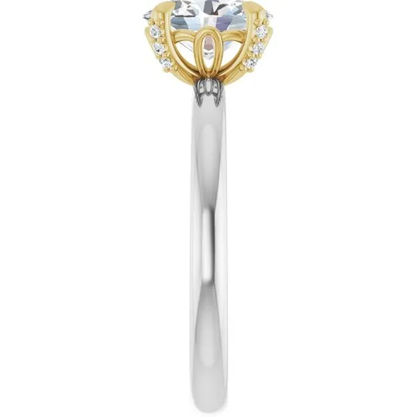 Claw-Prong Accented Engagement Ring Image 4 Shipley's Fine Jewelry Hampstead, MD
