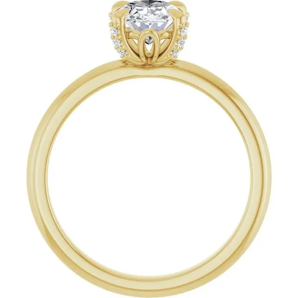 Claw-Prong Accented Engagement Ring Image 2 Raleigh Diamond Fine Jewelry Raleigh, NC