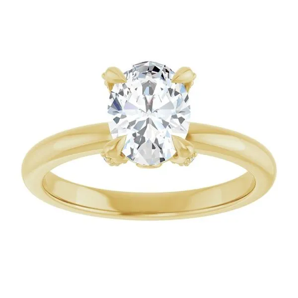 Claw-Prong Accented Engagement Ring Image 3 Mark Jewellers La Crosse, WI