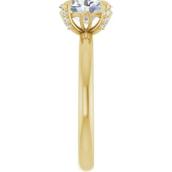 Claw-Prong Accented Engagement Ring Image 4 Arezzo Jewelers Elmwood Park, IL