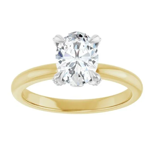 Claw-Prong Accented Engagement Ring Image 3 Austin's Fine Diamonds & Jewelry Lyndhurst, NJ