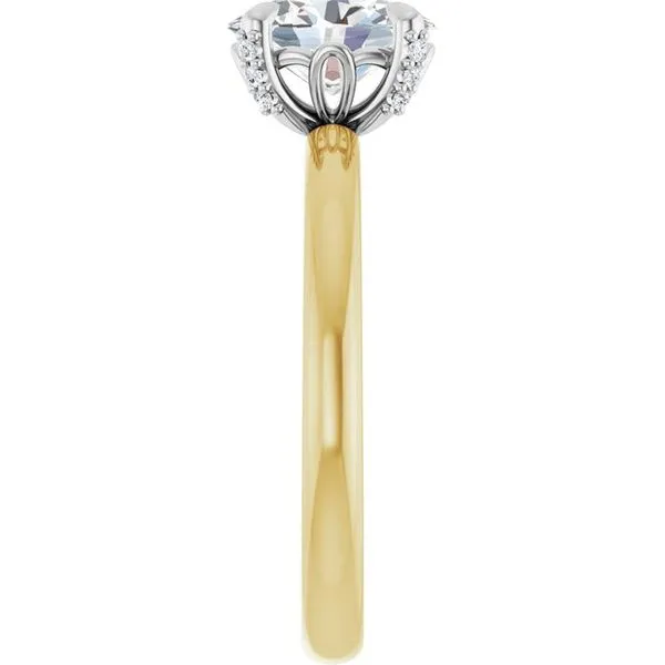 Claw-Prong Accented Engagement Ring Image 4 The Jewelry Source El Segundo, CA