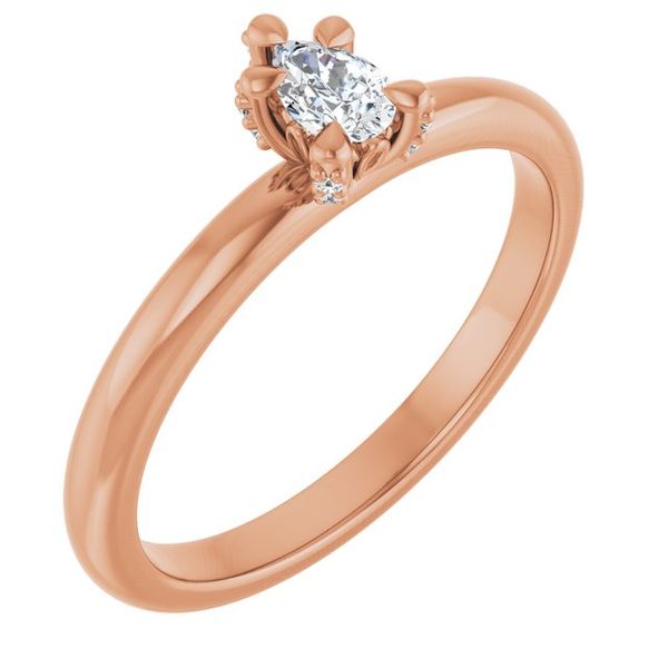 Claw-Prong Accented Engagement Ring