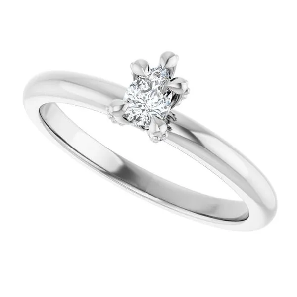 Claw-Prong Accented Engagement Ring Image 5 House of Silva Wooster, OH