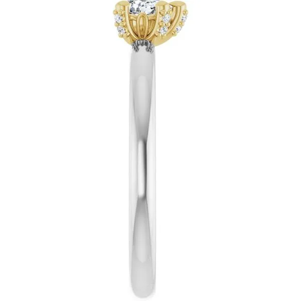 Claw-Prong Accented Engagement Ring Image 4 The Jewelry Source El Segundo, CA