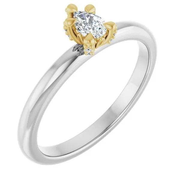 Claw-Prong Accented Engagement Ring J. West Jewelers Round Rock, TX