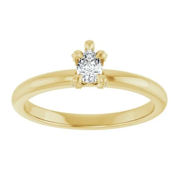Claw-Prong Accented Engagement Ring Image 3 Don's Jewelry & Design Washington, IA