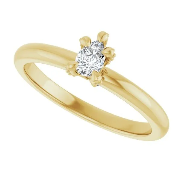 Claw-Prong Accented Engagement Ring Image 5 Clater Jewelers Louisville, KY