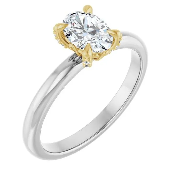 Claw-Prong Accented Engagement Ring Austin's Fine Diamonds & Jewelry Lyndhurst, NJ