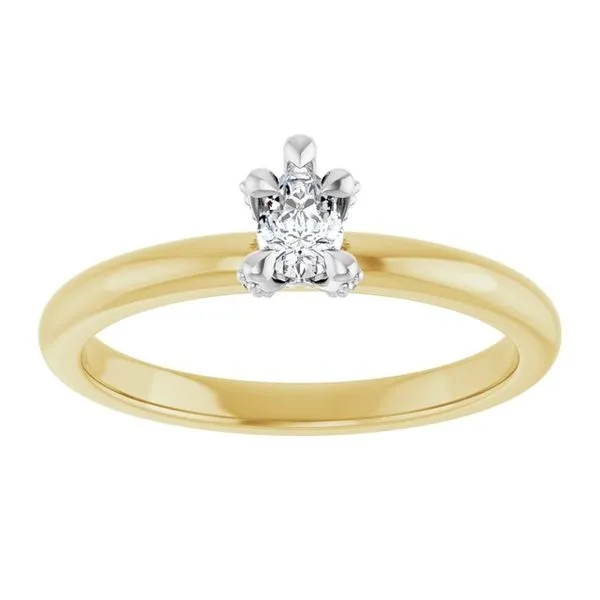 Claw-Prong Accented Engagement Ring Image 3 JF Jones Jewelers Rochester, NY