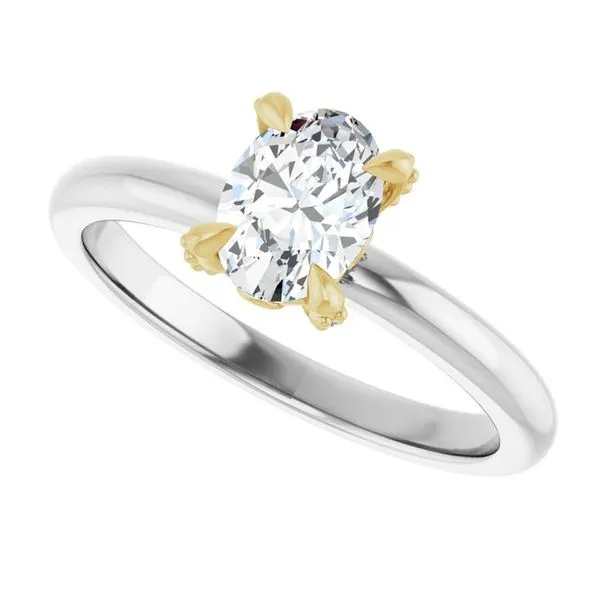 Claw-Prong Accented Engagement Ring Image 5 Morin Jewelers Southbridge, MA