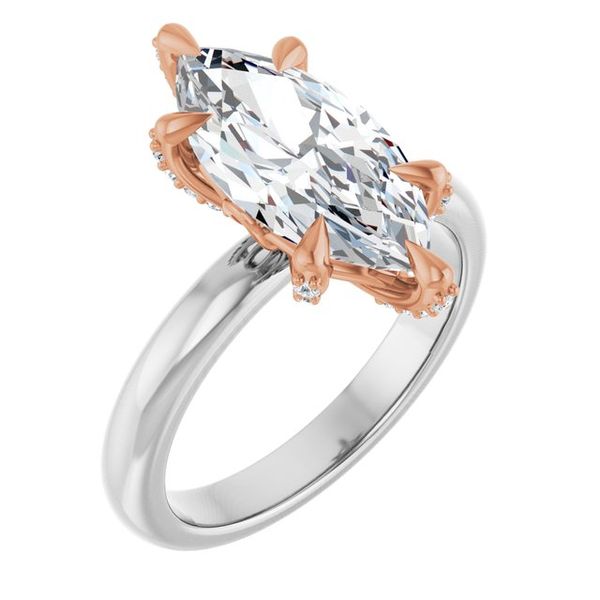 Claw-Prong Accented Engagement Ring