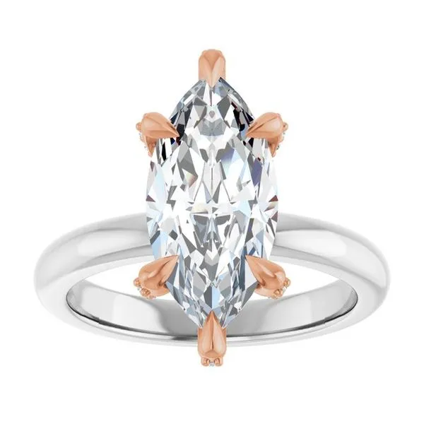 Claw-Prong Accented Engagement Ring Image 3 JF Jones Jewelers Rochester, NY