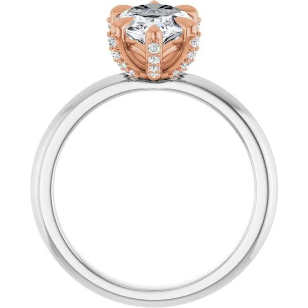 Claw-Prong Accented Engagement Ring Image 2 JF Jones Jewelers Rochester, NY