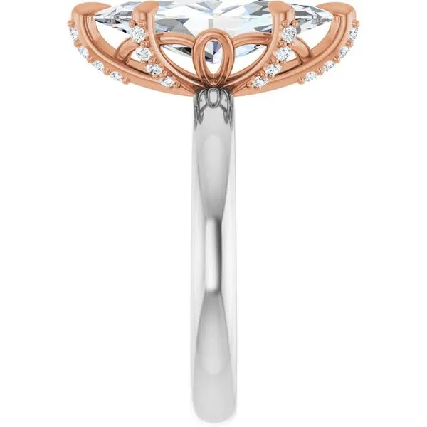 Claw-Prong Accented Engagement Ring Image 4 Don's Jewelry & Design Washington, IA